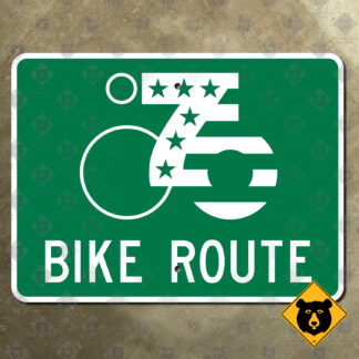 United States Bike Route 76 marker sign