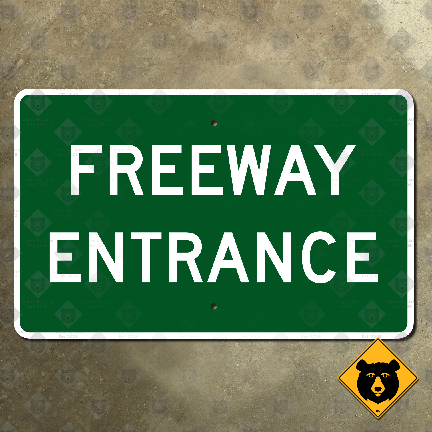 United States Freeway Entrance sign