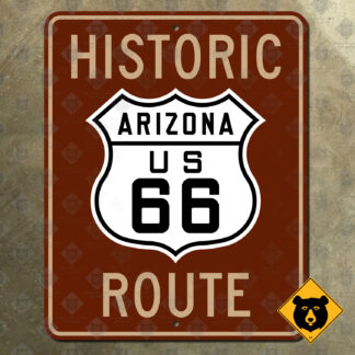 Arizona Historic US Route 66 highway sign
