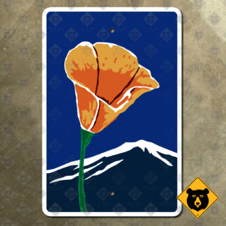 California poppy scenic route marker (small, G30A)