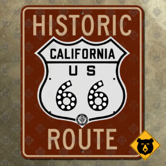 California Historic US Route 66 highway marker