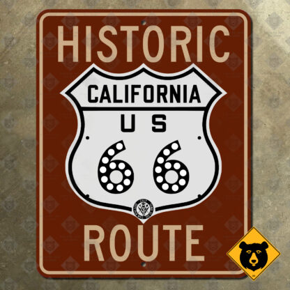 California Historic US Route 66 highway marker