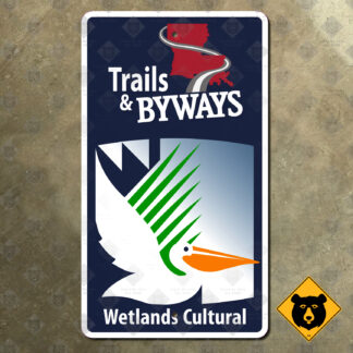 Louisiana Wetlands Cultural Trail scenic route marker