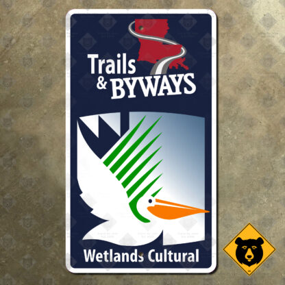 Louisiana Wetlands Cultural Trail scenic route marker