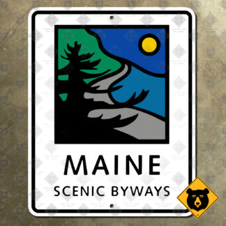 Maine Scenic Byways highway marker