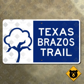 Texas Brazos Trail scenic route marker