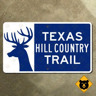 Texas Hill Country Trail scenic route marker