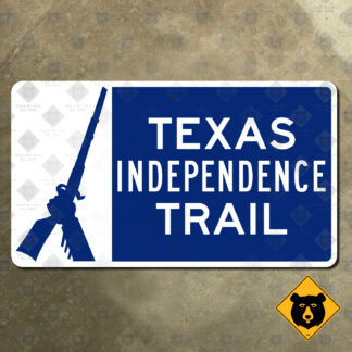 Texas Independence Trail scenic route marker