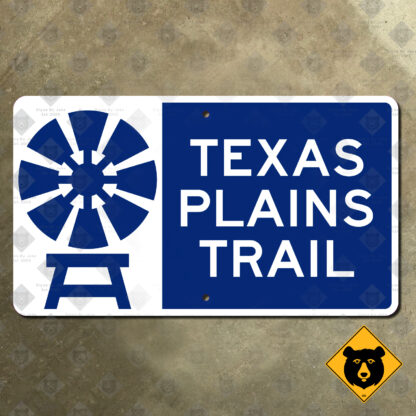 Texas Plains Trail scenic route marker