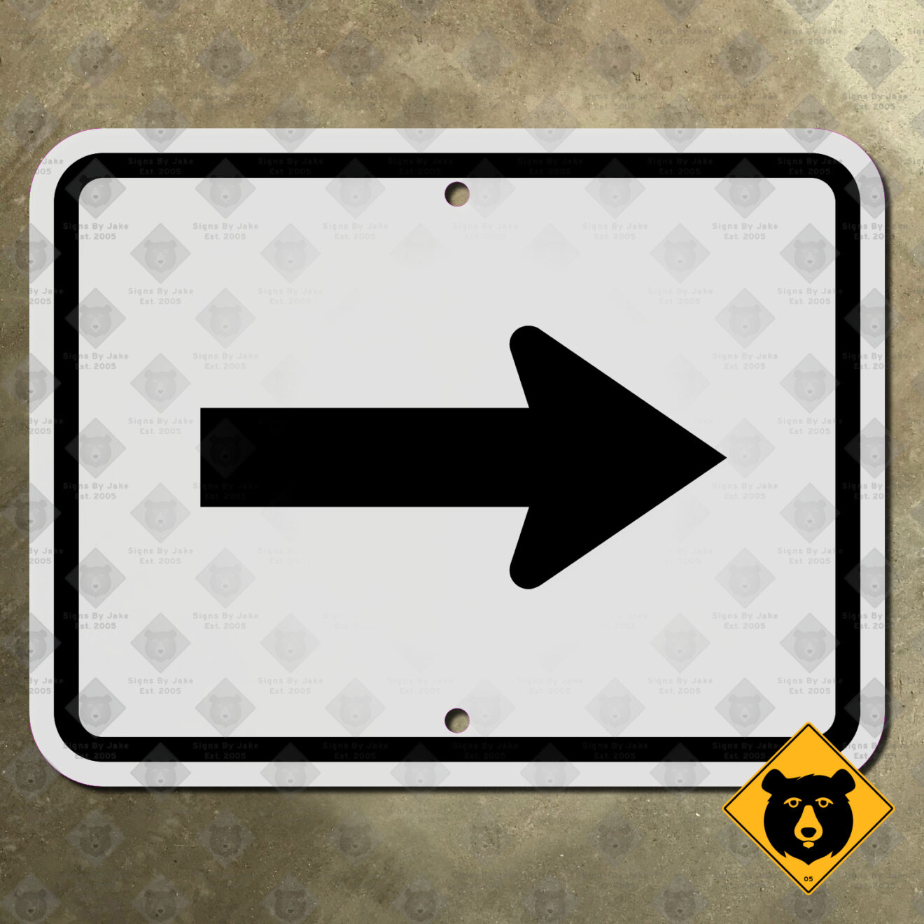 United States left/right arrow auxiliary sign (silver, 1948) - Signs by ...
