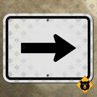 United States left/right arrow auxiliary sign (silver, 1948)
