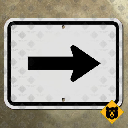 United States left/right arrow auxiliary sign (silver, 1948)