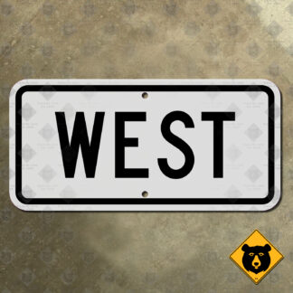 United States WEST auxiliary banner sign