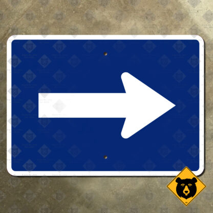 United States left/right arrow auxiliary sign (blue)
