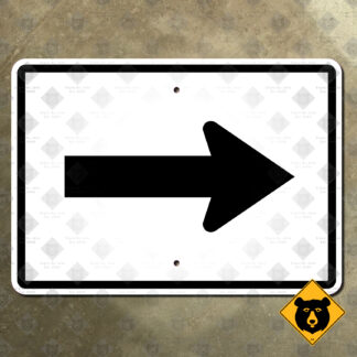 United States left/right arrow auxiliary sign