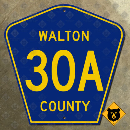 Florida Walton County Route 30A highway marker
