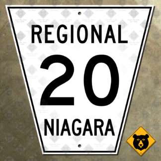 Niagara Region, Ontario Regional Road 20 route marker sign