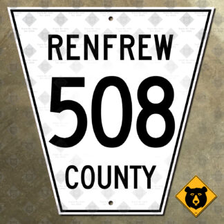 Ontario Renfrew County Road 508 route marker sign