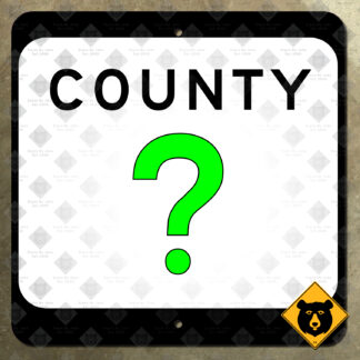 Wisconsin county highway route marker sign