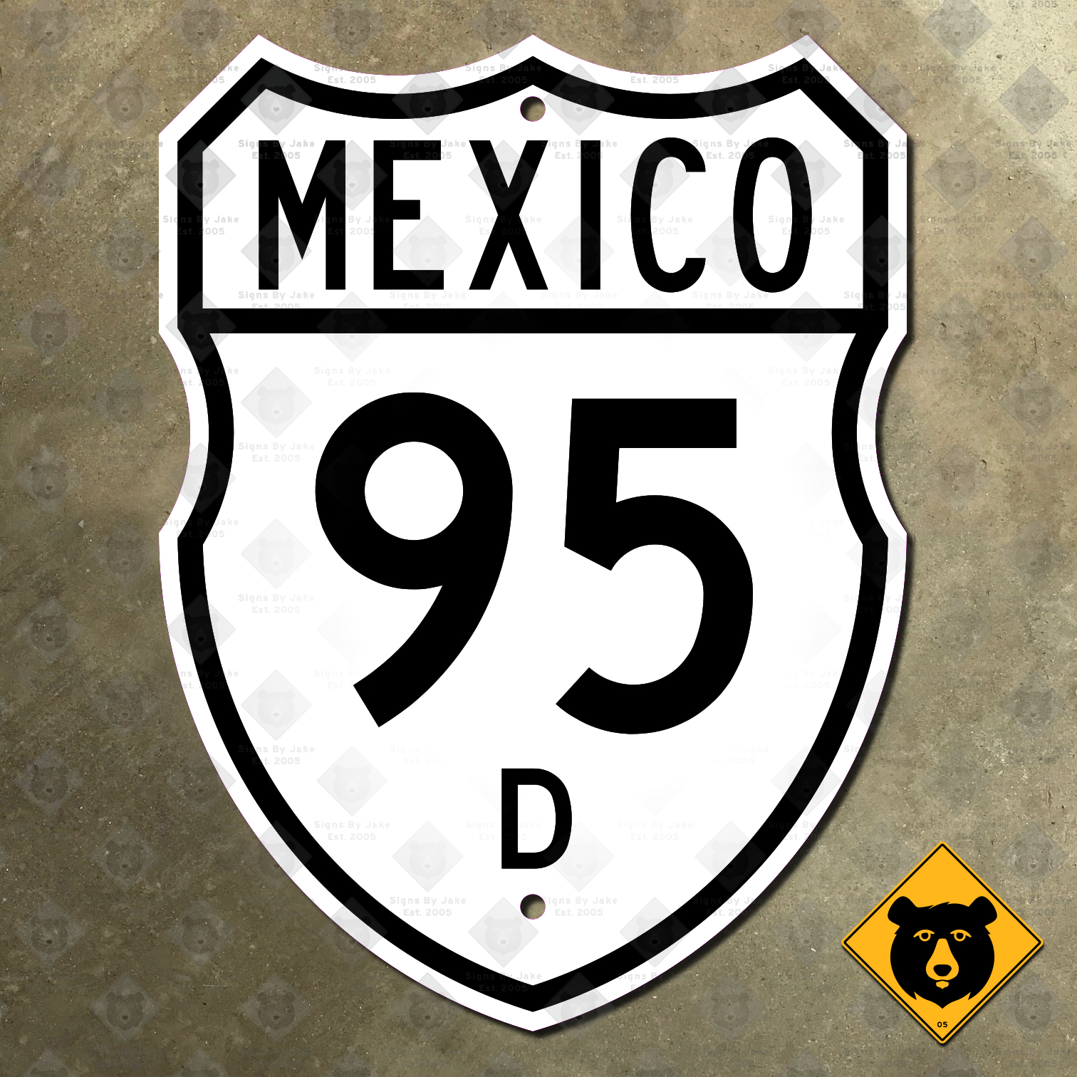 Mexico Federal Highway 95D route sign