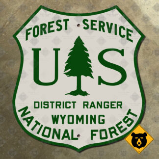 Wyoming National Forest USFS district ranger sign