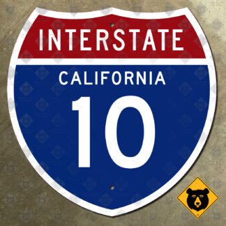 California Interstate 10 highway marker sign