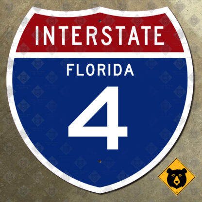 Florida Interstate 4 highway marker