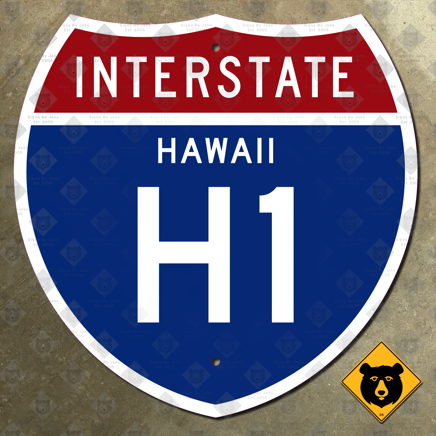 Hawaii Interstate H-1 highway sign - Signs by Jake
