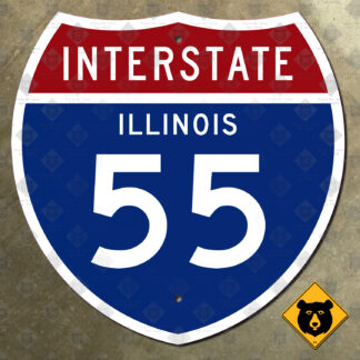 Illinois Interstate 55 highway marker
