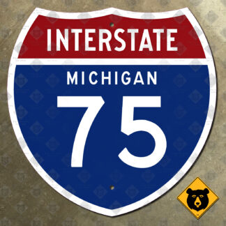 Michigan Interstate 75 highway marker sign