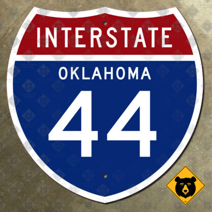 Oklahoma Interstate 44 highway marker