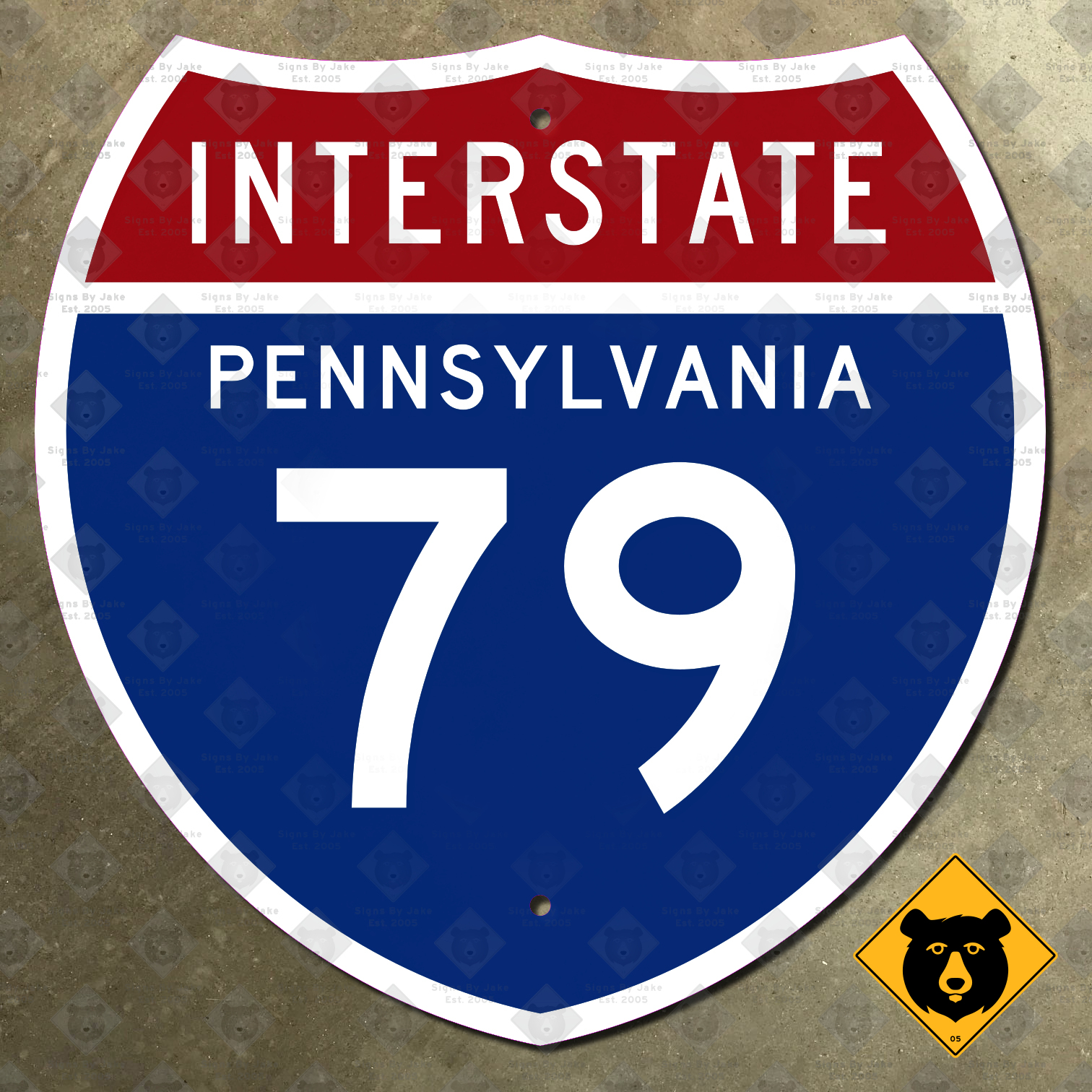 Pennsylvania Interstate 79 highway marker sign