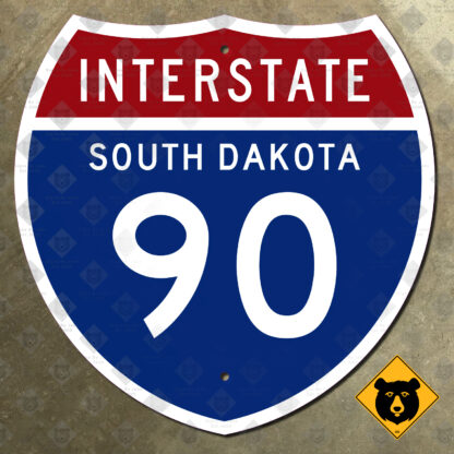 South Dakota Interstate 90 highway marker