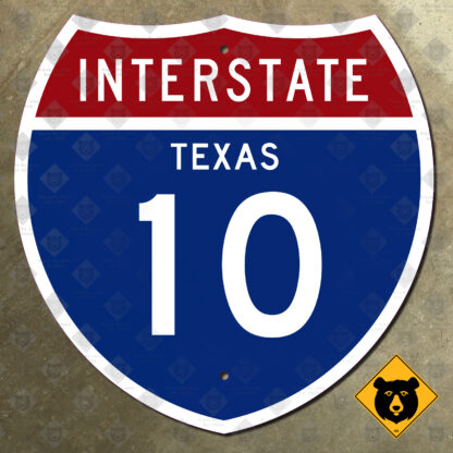 Texas Interstate 10 highway marker