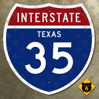 Texas Interstate 35 highway sign
