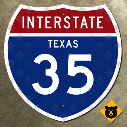 Texas Interstate 35 highway sign