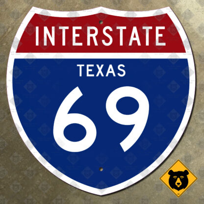 Texas Interstate 69 highway marker