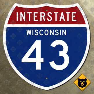Wisconsin Interstate 43 highway marker sign