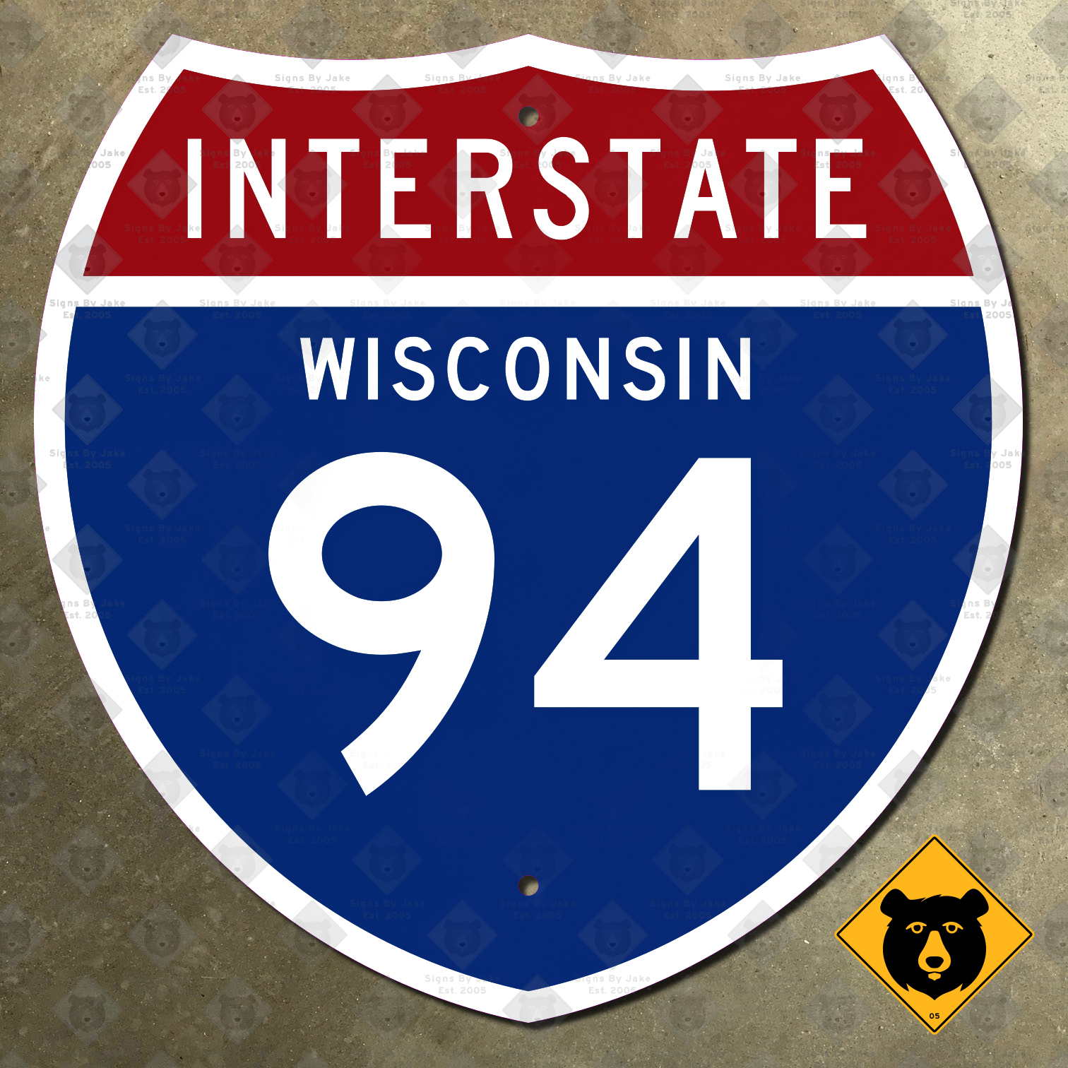Wisconsin Interstate 94 highway marker sign