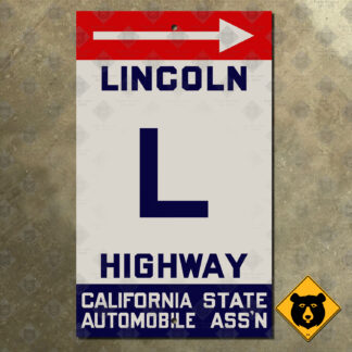 California–Nevada–Utah CSAA Lincoln Highway marker