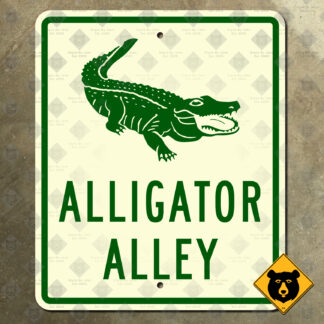 Florida Alligator Alley highway marker