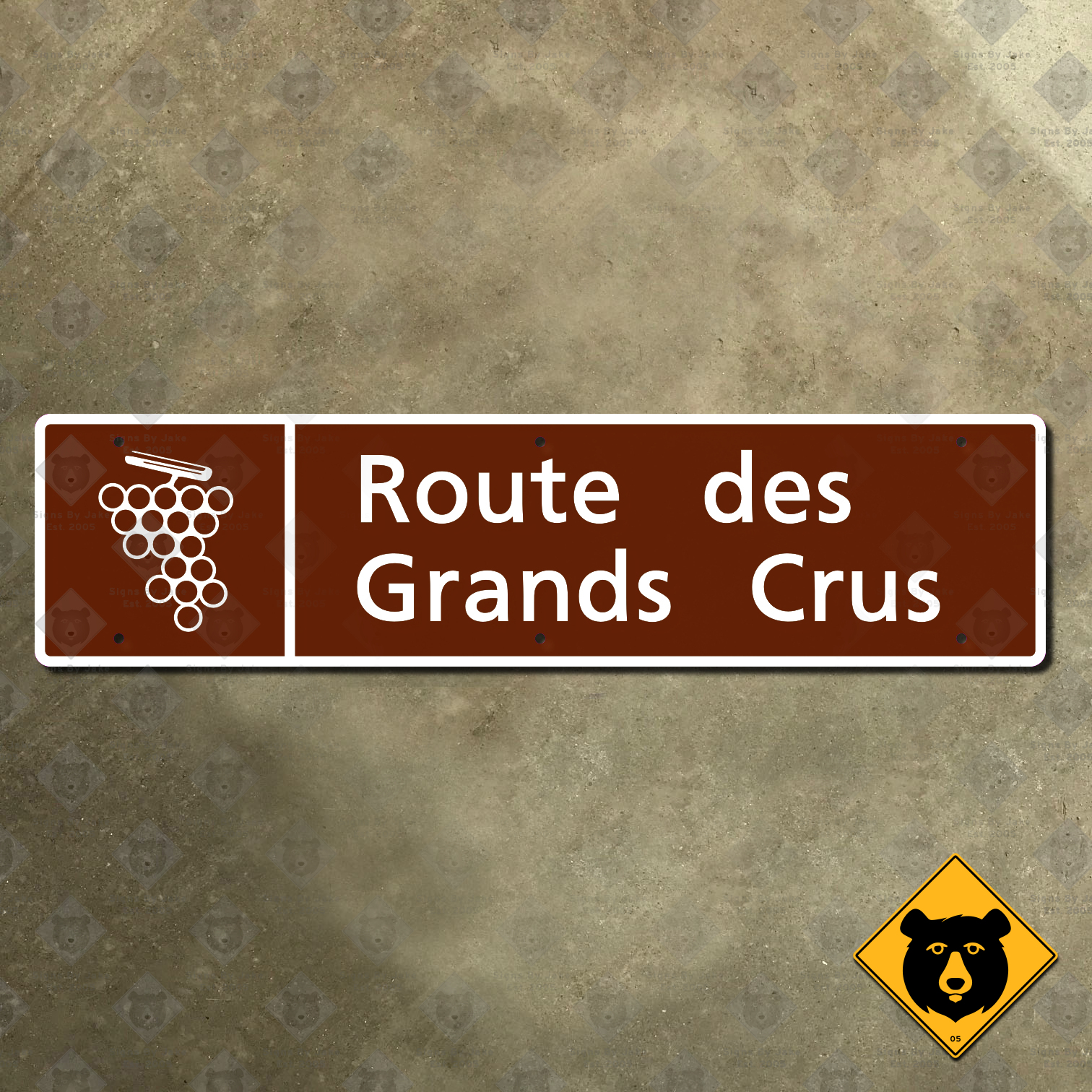 France Route des Grands Crus sign