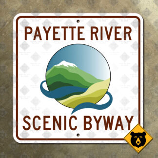 Idaho Payette River National Scenic Byway sign