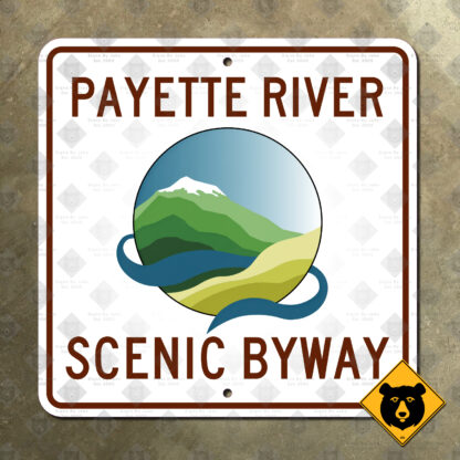 Idaho Payette River National Scenic Byway sign