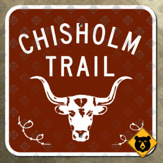 Kansas Chisholm Trail historic route sign
