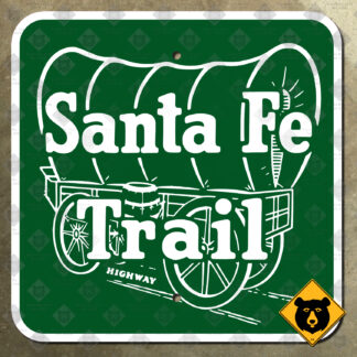 Kansas Santa Fe Trail highway sign
