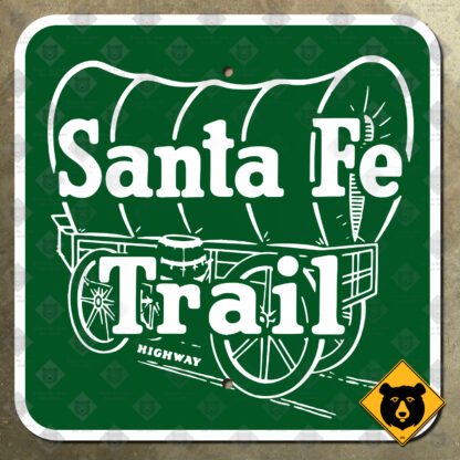 Kansas Santa Fe Trail highway sign