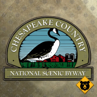 Maryland Chesapeake Country National Scenic Byway marker sign