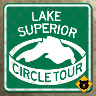 Lake Superior Circle Tour highway marker