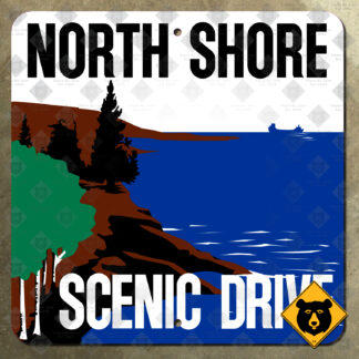 Minnesota North Shore Scenic Drive highway marker